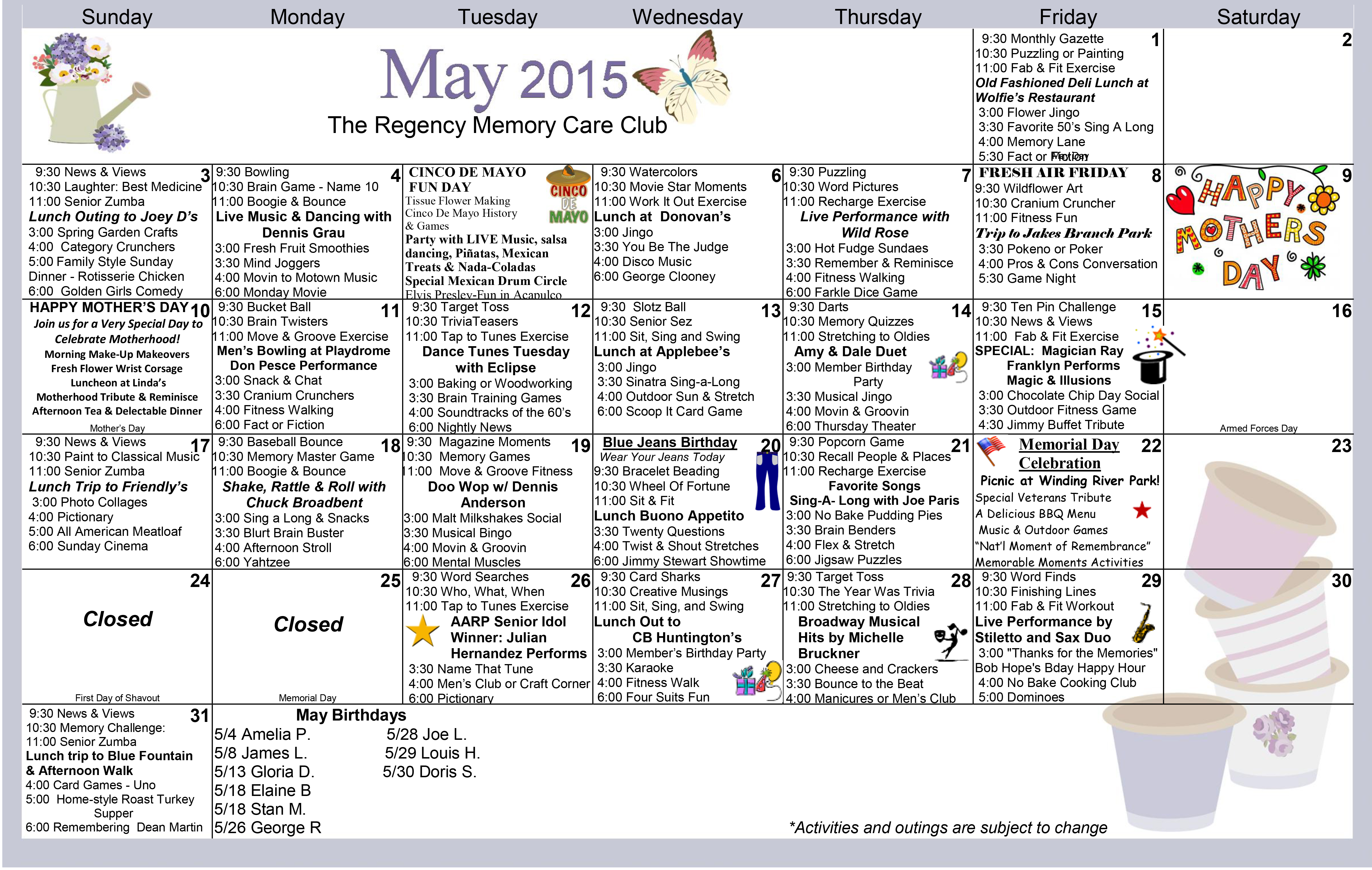 May 2015 Calendar