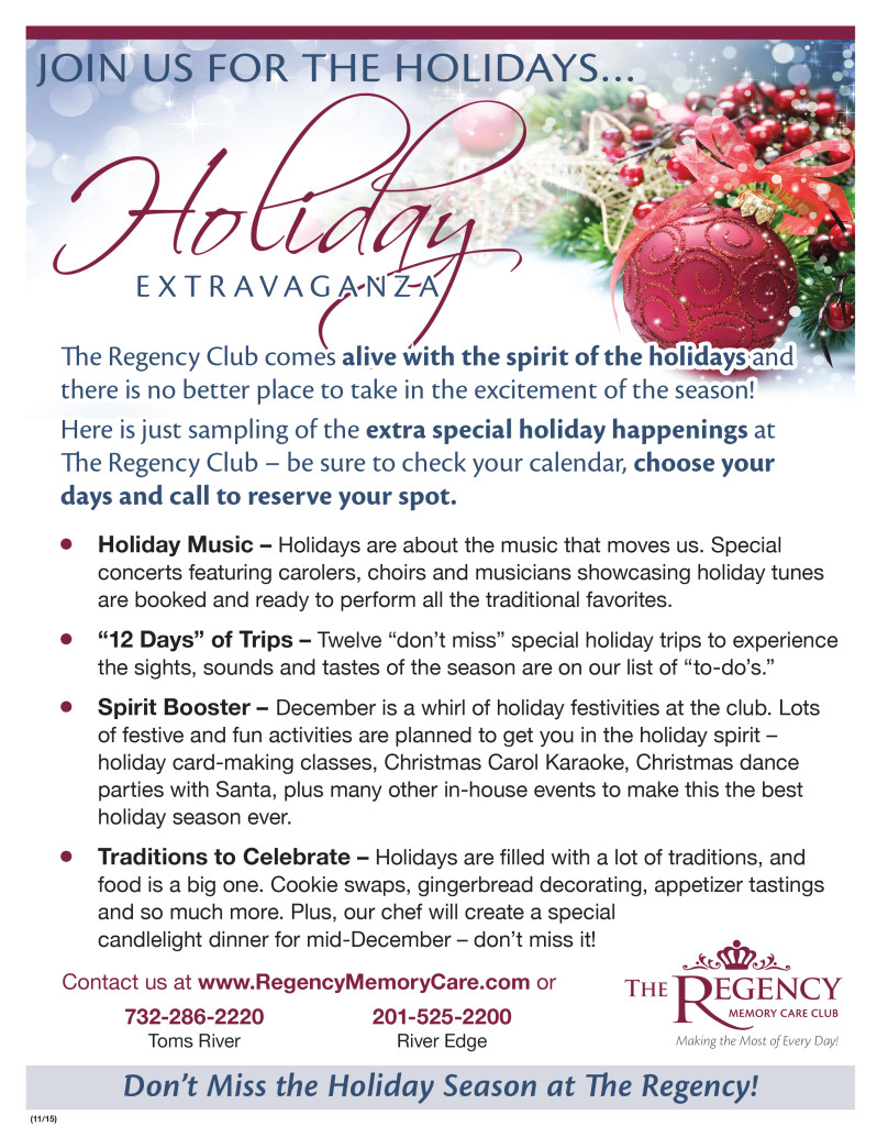 Regency Memory Care NJ Holiday Extravaganza