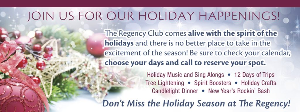Regency Memory Care Holiday Events