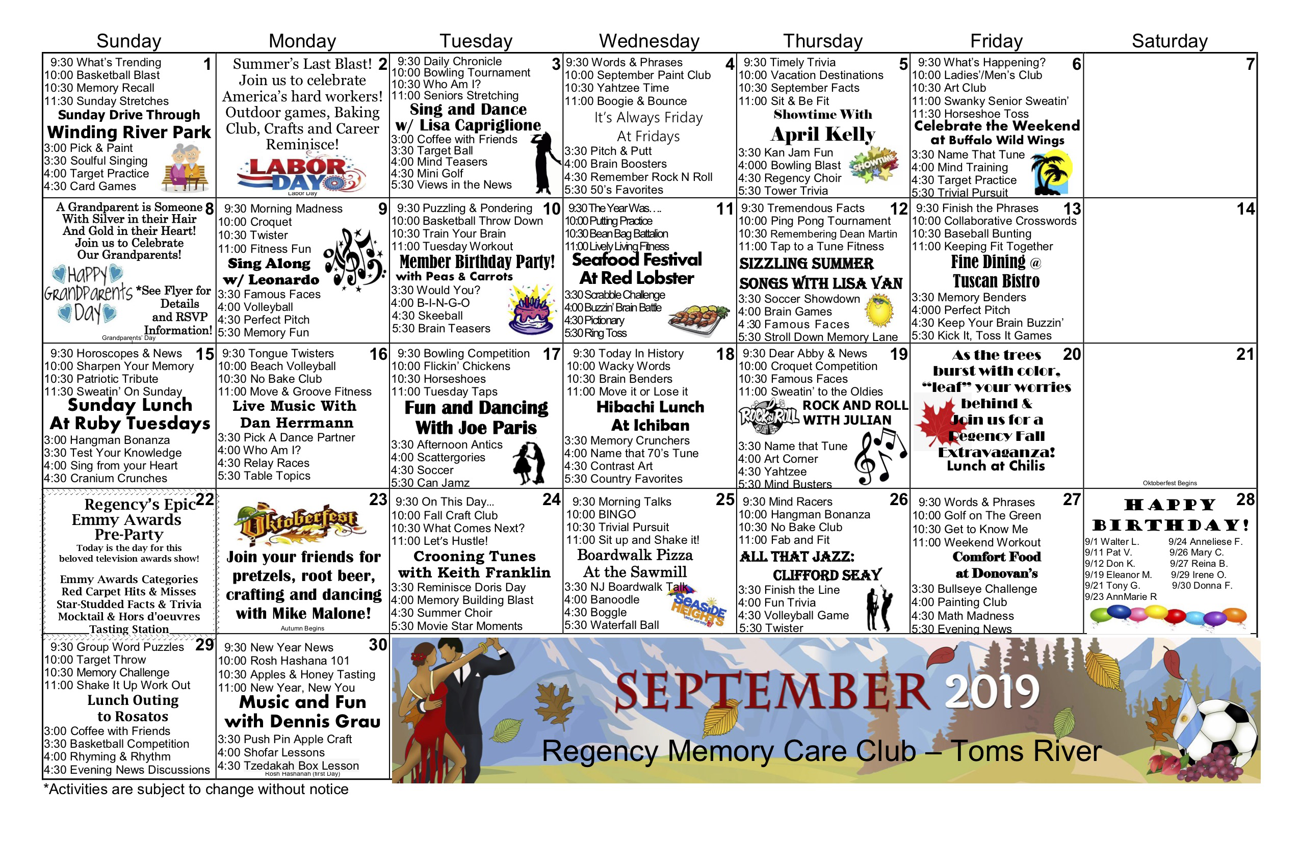 Toms River Memory Care Events
