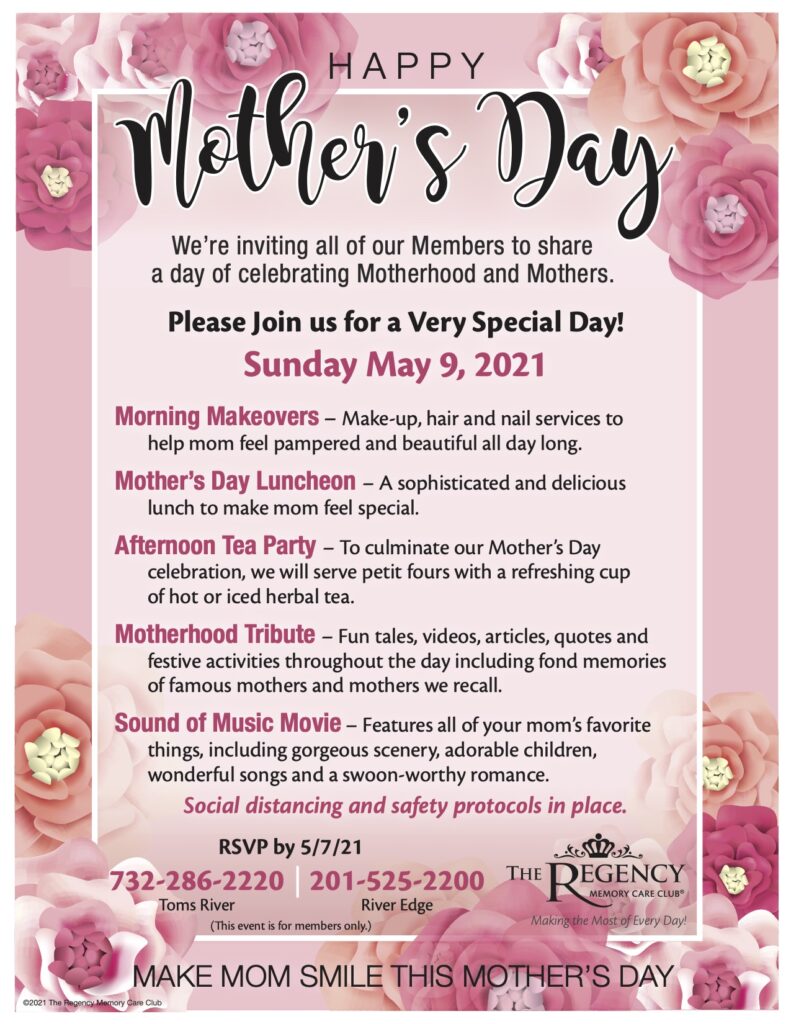 Regency Memory Care Mothers Day