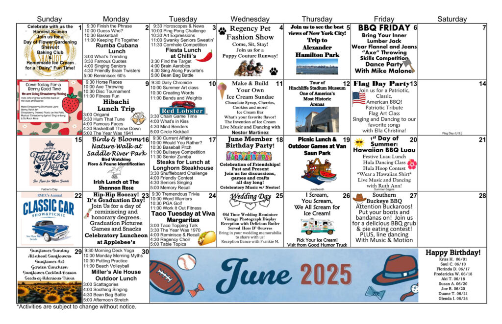 River Edge NJ Memory Care Events 2025