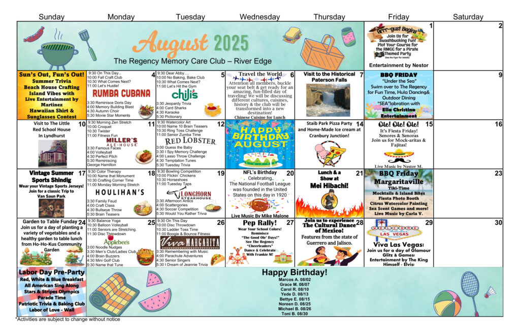 River Edge NJ Memory Care Events 2025