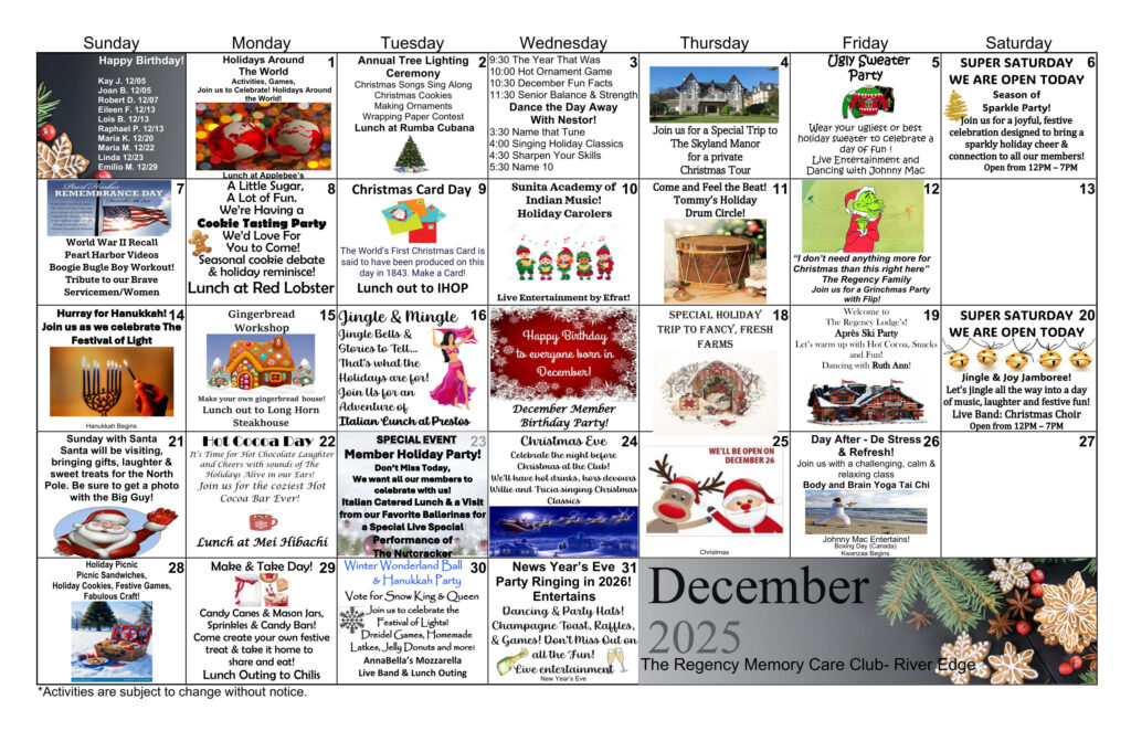 River Edge NJ Memory Care Events 2025